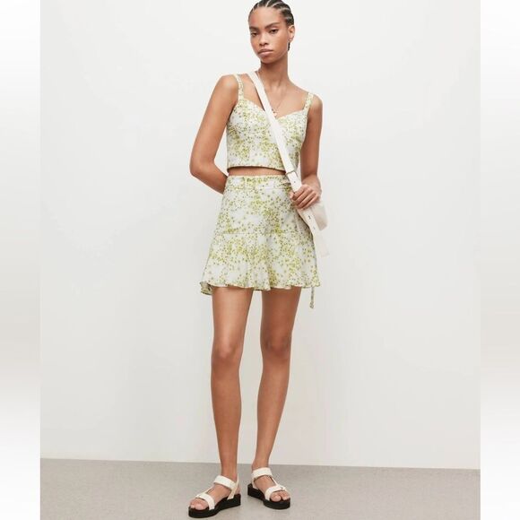 All Saints Cassia Amanzi Linen Blend Top NWT Size 12 - Picture 2 of 12